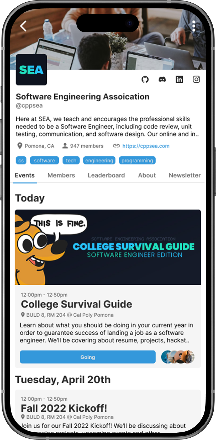 Icebreak app preview